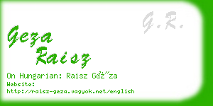 geza raisz business card